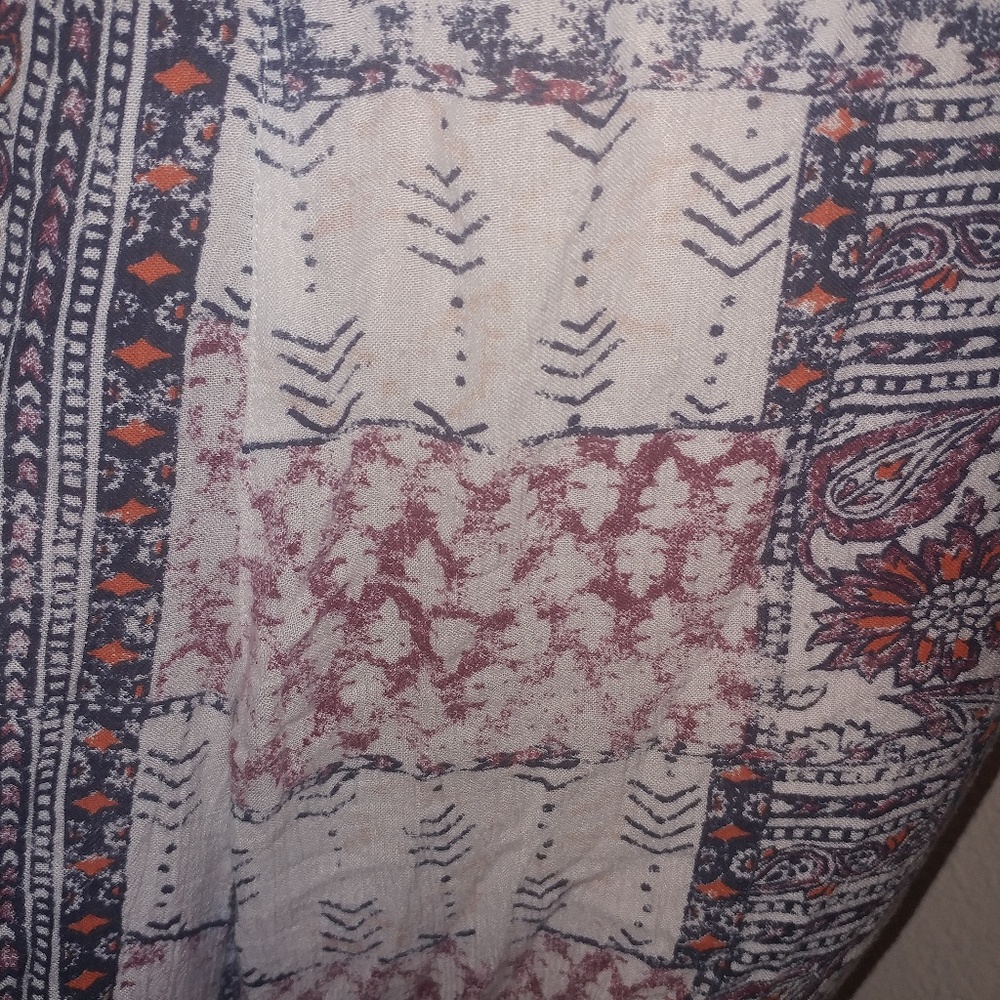 Billabong Wide Leg Patchwork Pattern Boho Beach F… - image 4